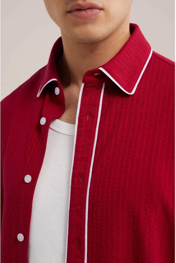 WE Fashion relaxed fit overhemd rood - Foto 2