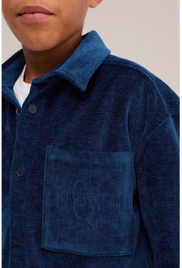 WE Fashion relaxed fit overshirt blauw - Foto 2