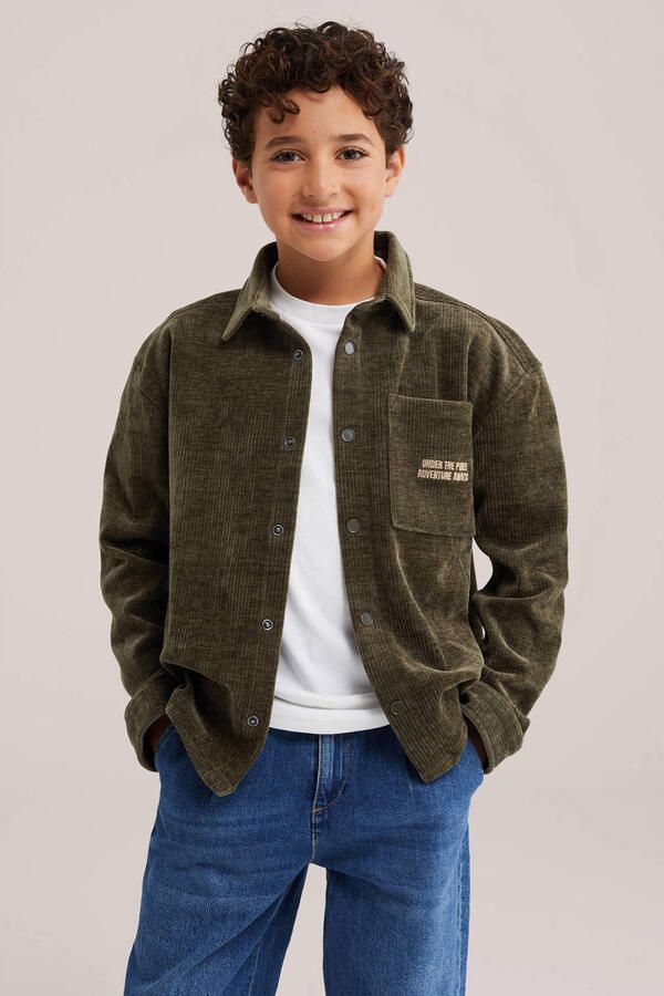 WE Fashion relaxed fit overshirt groen