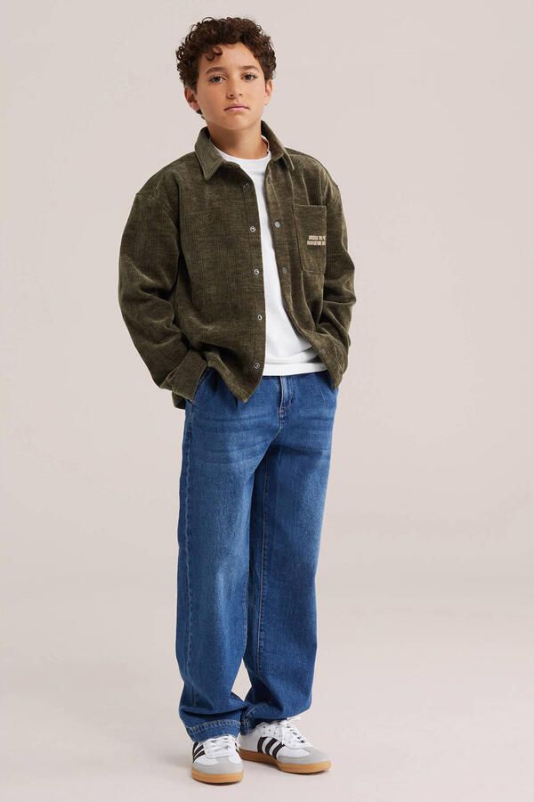 WE Fashion relaxed fit overshirt groen - Foto 2