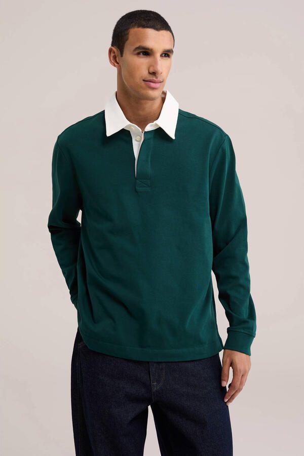 WE Fashion relaxed fit polo kale