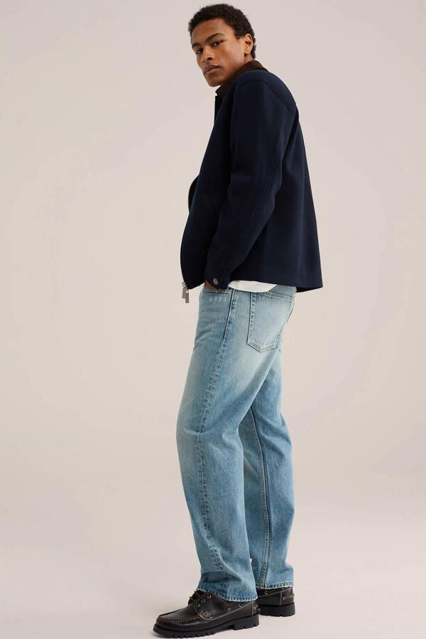 WE Fashion relaxed fit straight leg jeans blauw - Foto 2