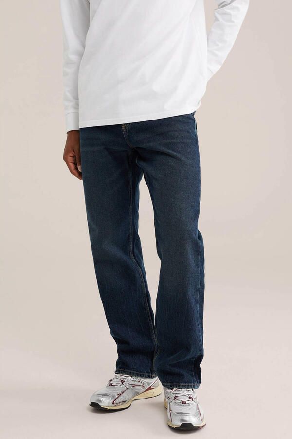 WE Fashion Blue Ridge relaxed fit straight leg jeans dark used denim