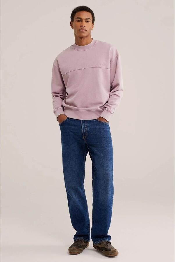 WE Fashion relaxed fit straight leg jeans donkerblauw denim - Foto 2