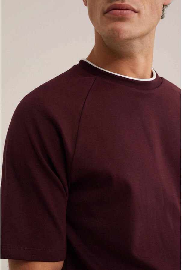 WE Fashion relaxed fit T-shirt bordeaux - Foto 2