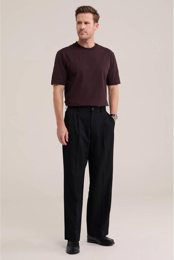 WE Fashion relaxed fit T-shirt donkerbruin - Foto 2