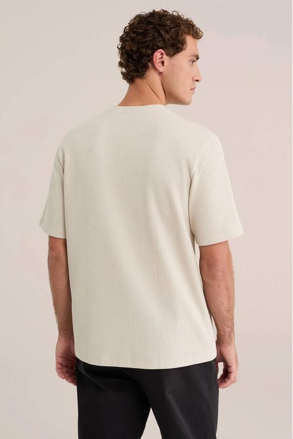 WE Fashion relaxed fit T-shirt ecru - Foto 2