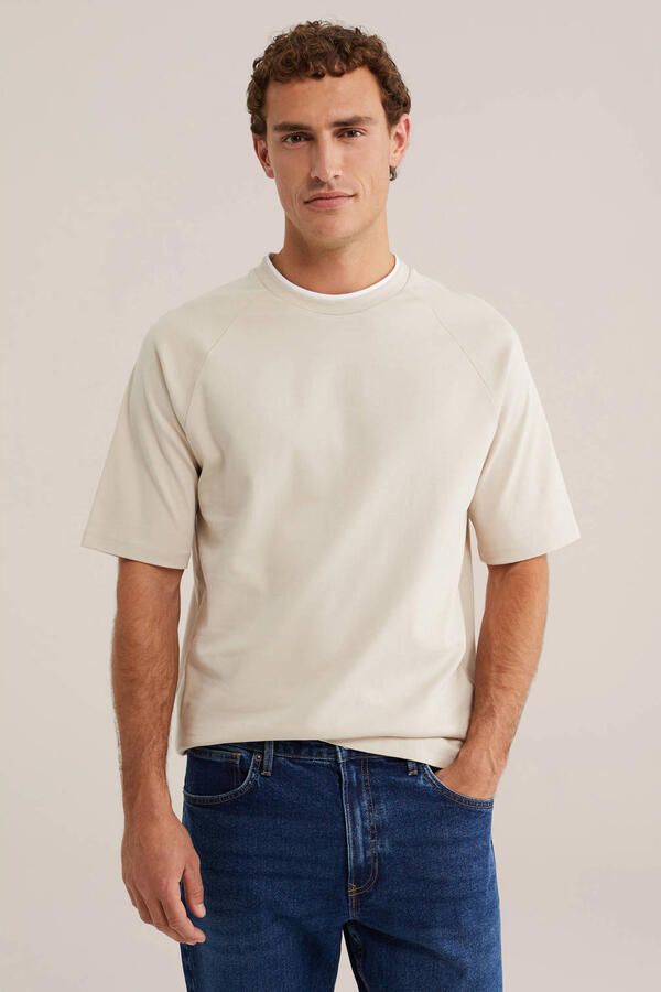 WE Fashion relaxed fit T-shirt grijs
