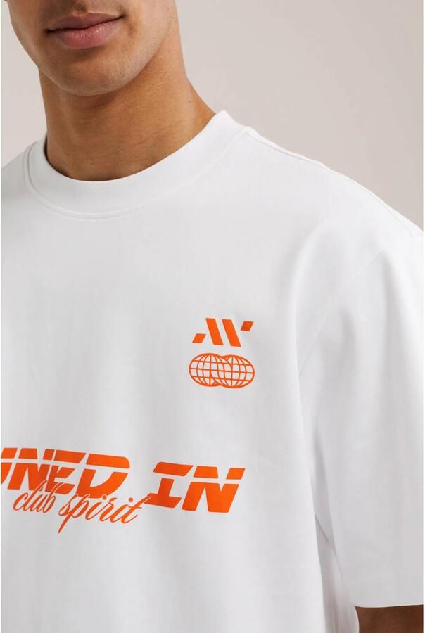WE Fashion relaxed fit T-shirt met print wit - Foto 2