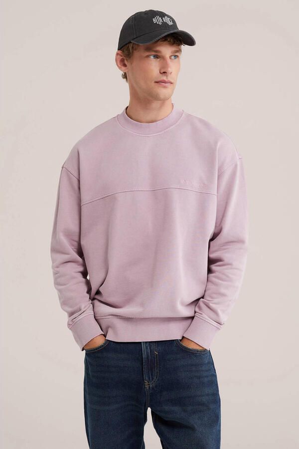 WE Fashion relaxed fit trui oudroze
