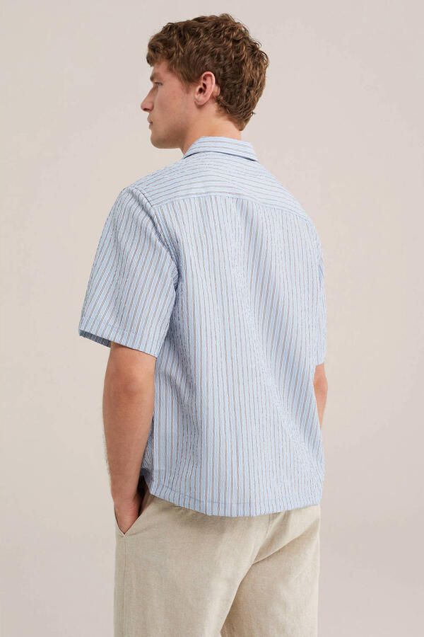WE Fashion relaxed gestreept casual overhemd blauw - Foto 2
