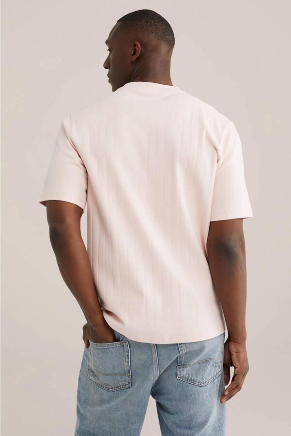 WE Fashion relaxed gestreepte T-shirt lichtroze - Foto 3