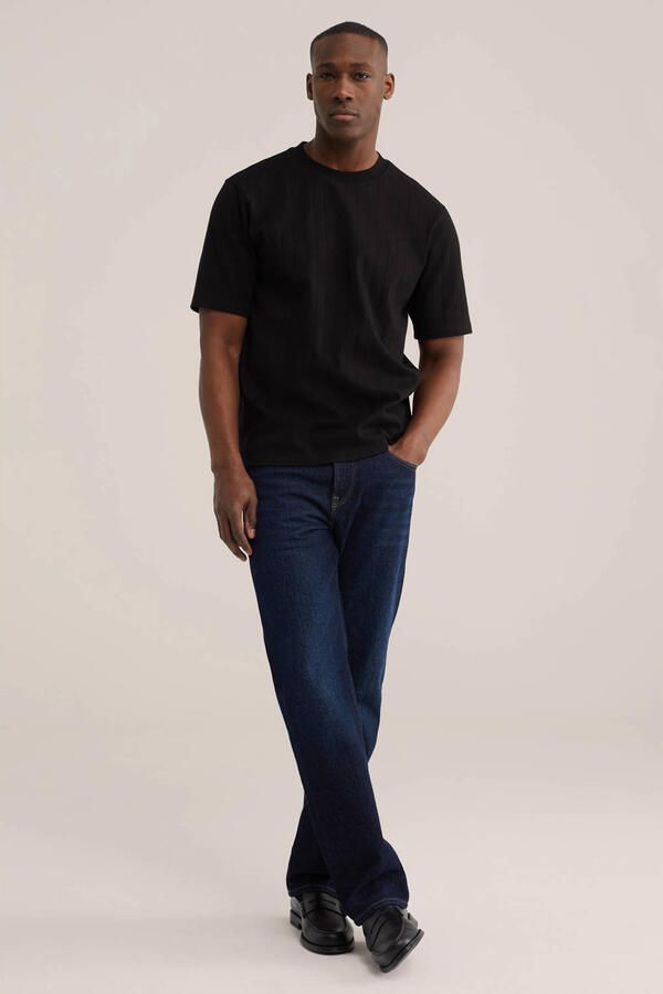 WE Fashion relaxed gestreepte T-shirt zwart - Foto 3