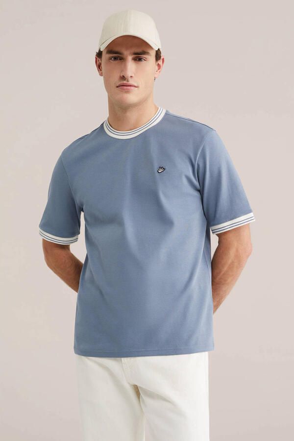 WE Fashion relaxed T-shirt blauw