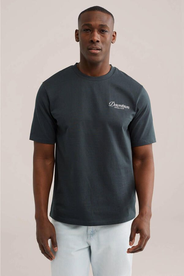 WE Fashion relaxed T-shirt grijs
