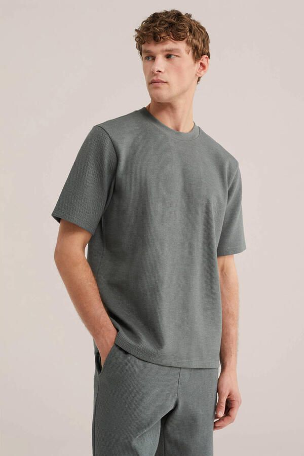 WE Fashion relaxed T-shirt groen
