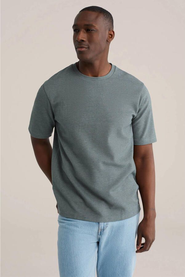 WE Fashion relaxed T-shirt groen