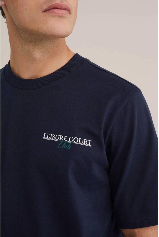 WE Fashion relaxed T-shirt met backprint donkerblauw - Foto 2