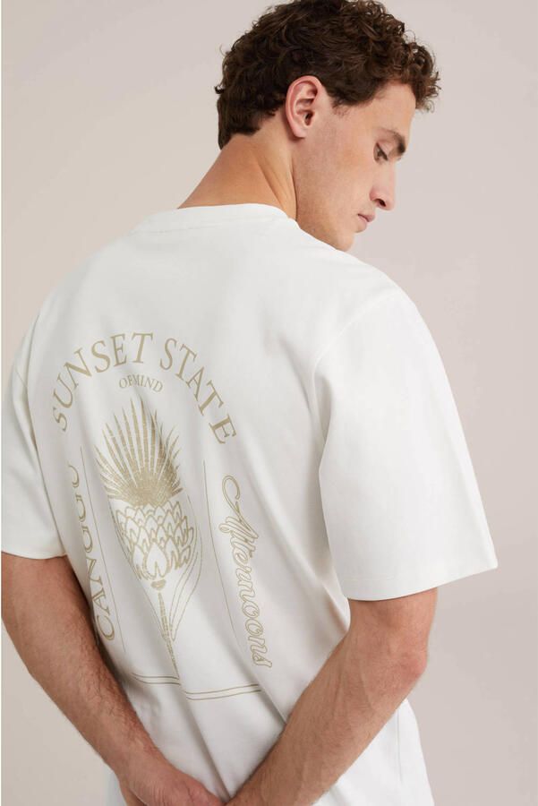 WE Fashion relaxed T-shirt met backprint ecru - Foto 2