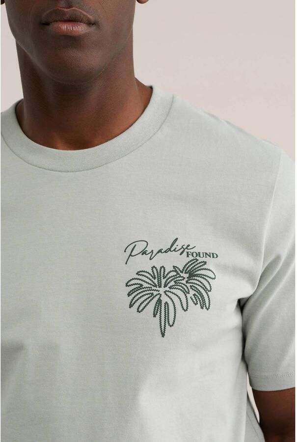 WE Fashion relaxed T-shirt met backprint lichtgroen - Foto 2