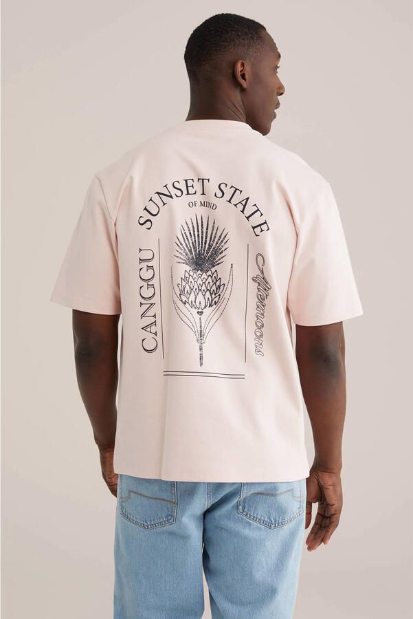 WE Fashion relaxed T-shirt met backprint lichtroze - Foto 3