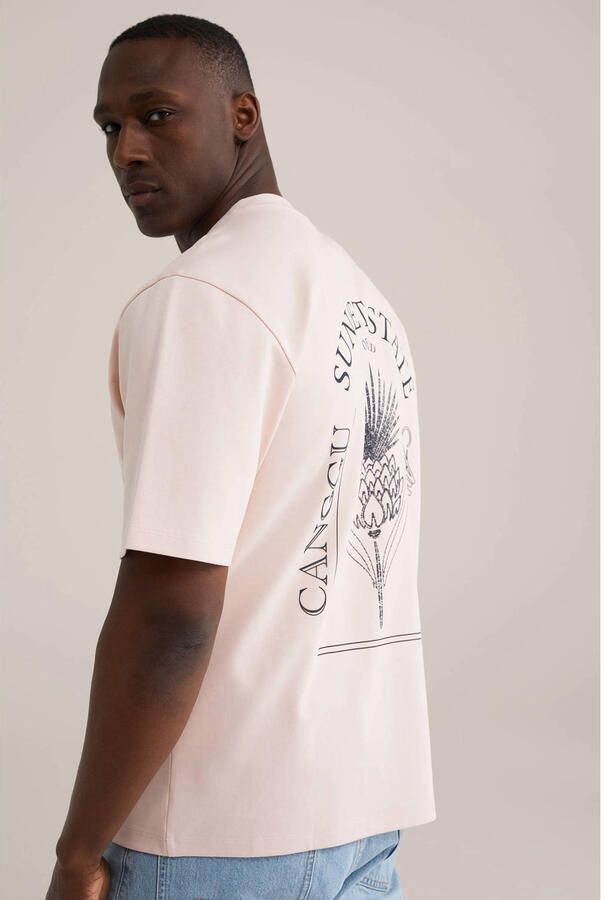 WE Fashion relaxed T-shirt met backprint lichtroze - Foto 2