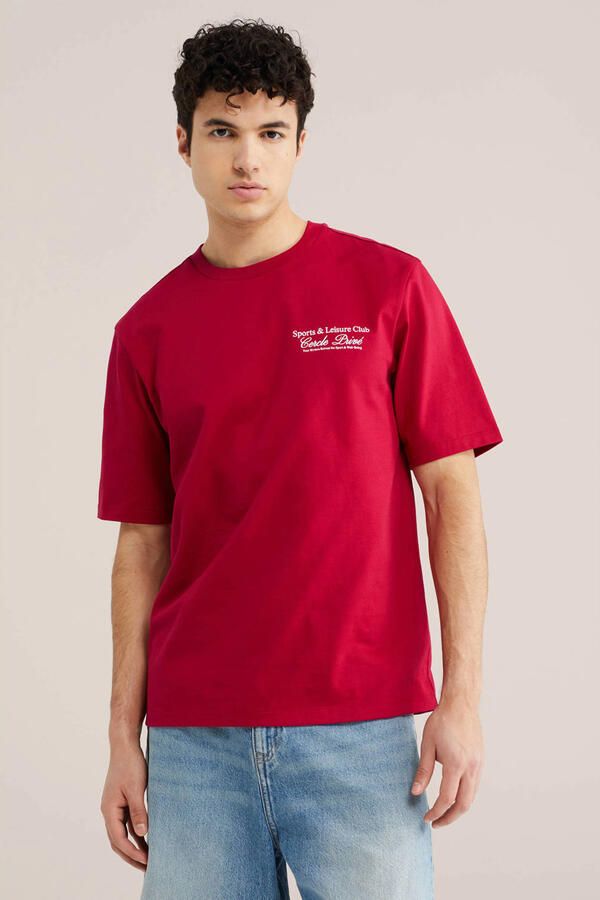 WE Fashion relaxed T-shirt rood