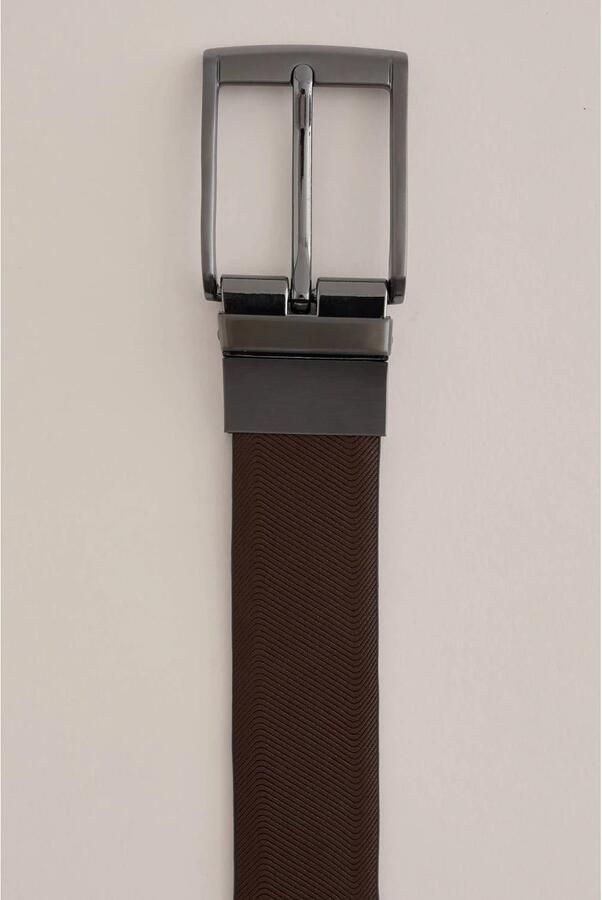 WE Fashion reversible riem zwart donkerbruin - Foto 2
