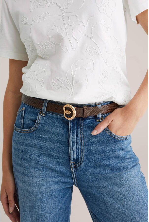 WE Fashion riem donkerbruin - Foto 1