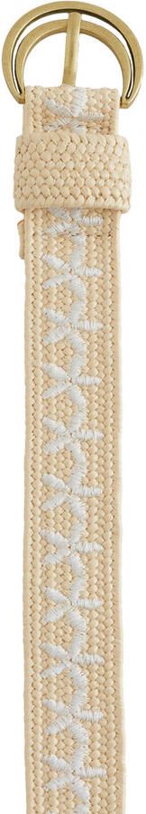 WE Fashion riem met borduursels beige wit - Foto 3