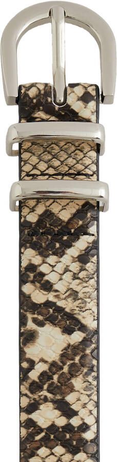 WE Fashion riem met slangenprint beige - Foto 3