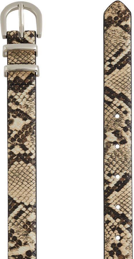 WE Fashion riem met slangenprint beige - Foto 2