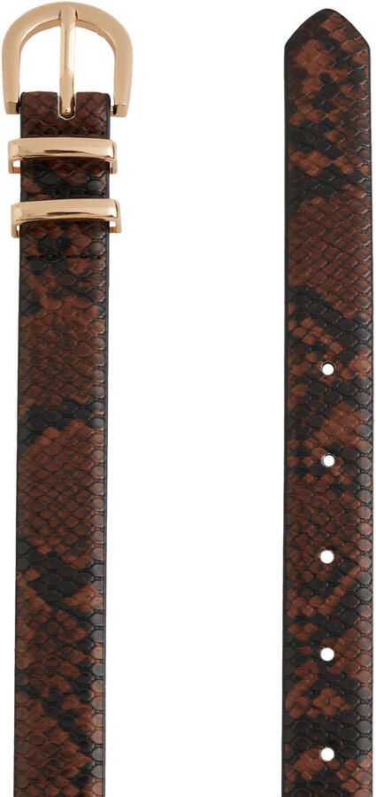 WE Fashion riem met slangenprint bruin - Foto 2