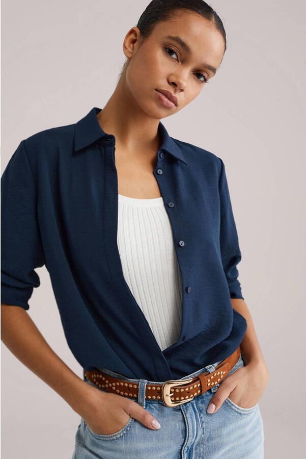 WE Fashion riem met studs bruin