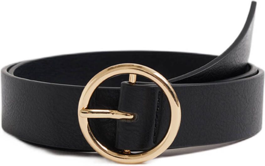 WE Fashion riem zwart goudkleurig