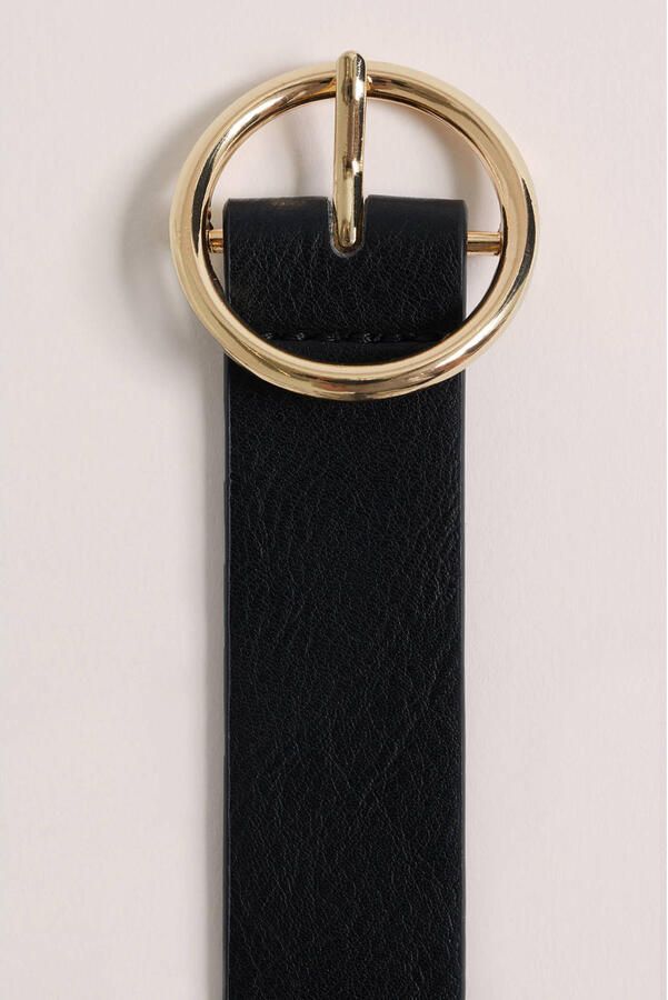 WE Fashion riem zwart goudkleurig