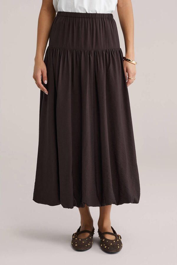 WE Fashion rok donkerbruin