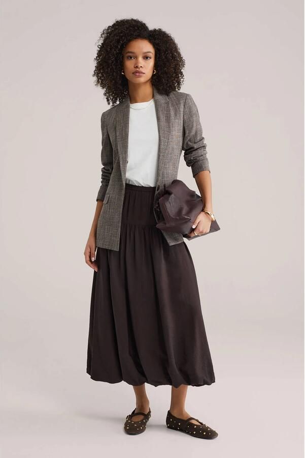 WE Fashion rok donkerbruin - Foto 2