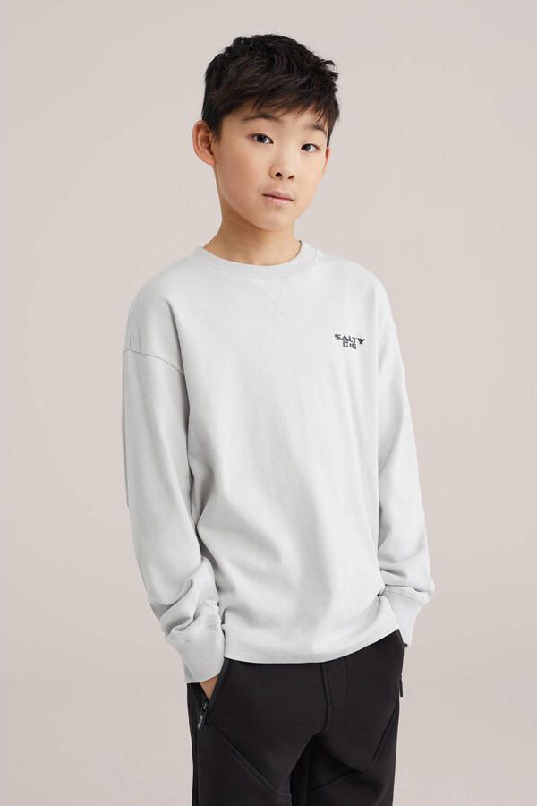 WE Fashion Salty Dog longsleeve grijs melange