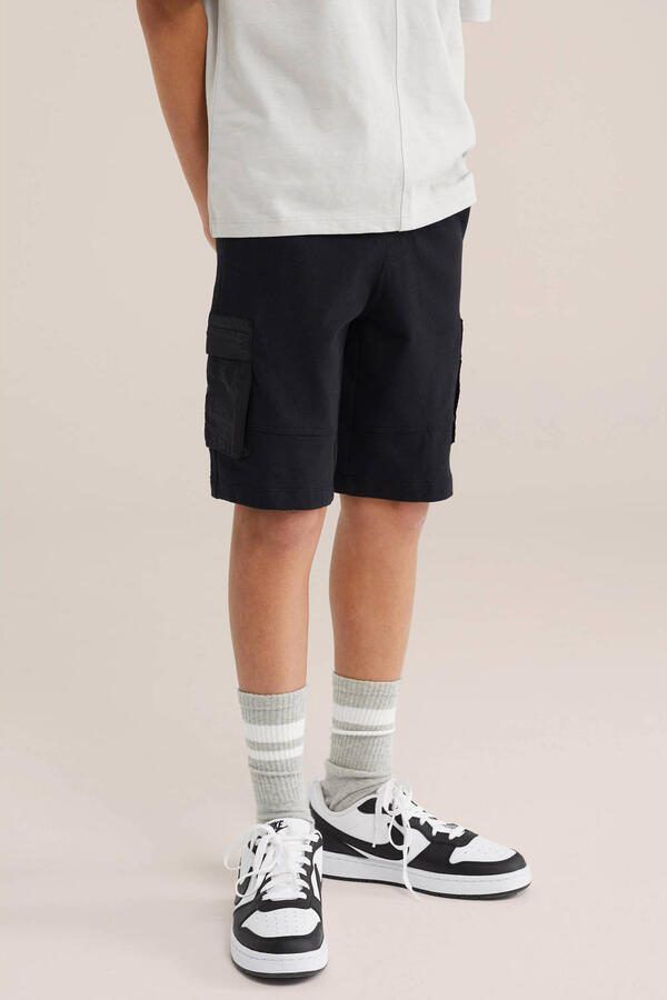 WE Fashion Salty Dog sweatshort zwart