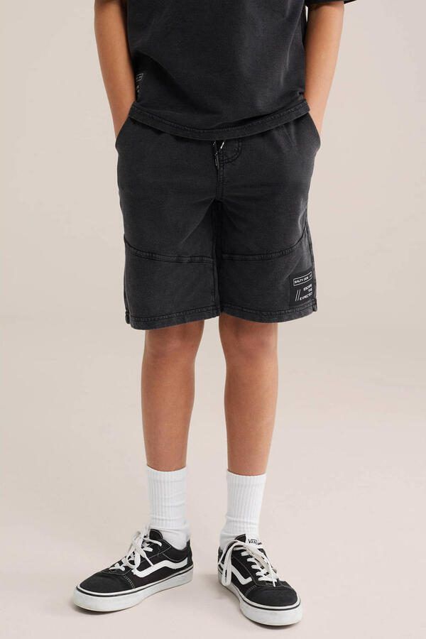 WE Fashion Salty Dog sweatshort zwart
