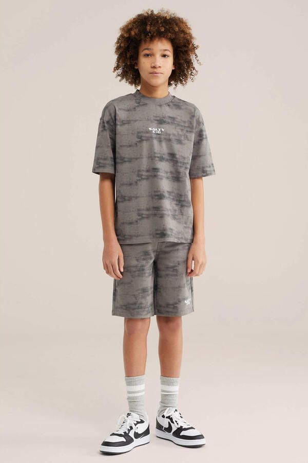 WE Fashion Salty Dog T-shirt grijs