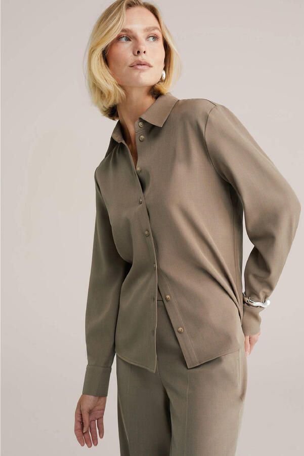 WE Fashion satijnen blouse beige - Foto 2