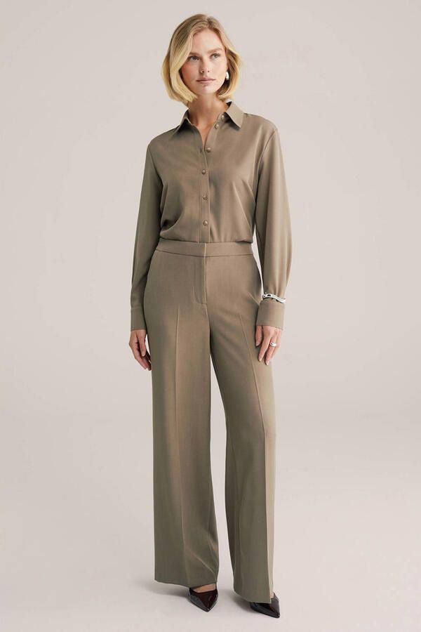 WE Fashion satijnen blouse beige - Foto 3