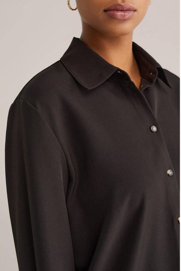 WE Fashion satijnen blouse zwart - Foto 2