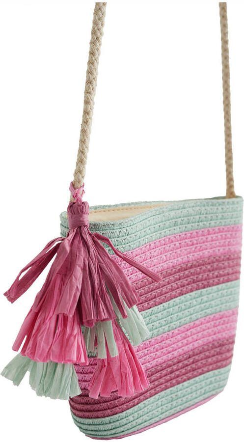 WE Fashion schoudertas roze mintgroen - Foto 1