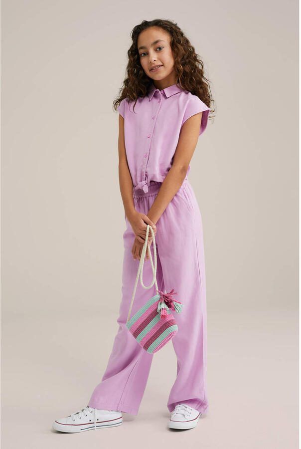 WE Fashion schoudertas roze mintgroen - Foto 2