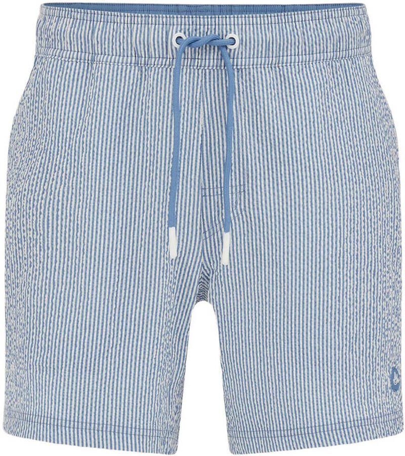 WE Fashion seersucker zwemshort lichtblauw - Foto 2