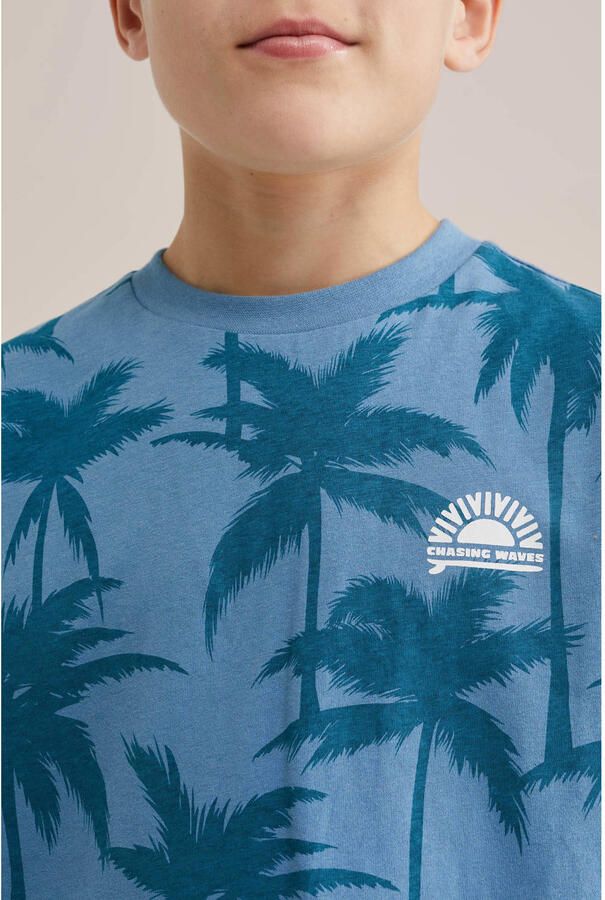 WE Fashion shortama all over print blauw - Foto 2