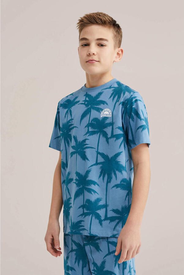WE Fashion shortama all over print blauw